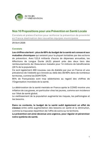 Nos dix propositions